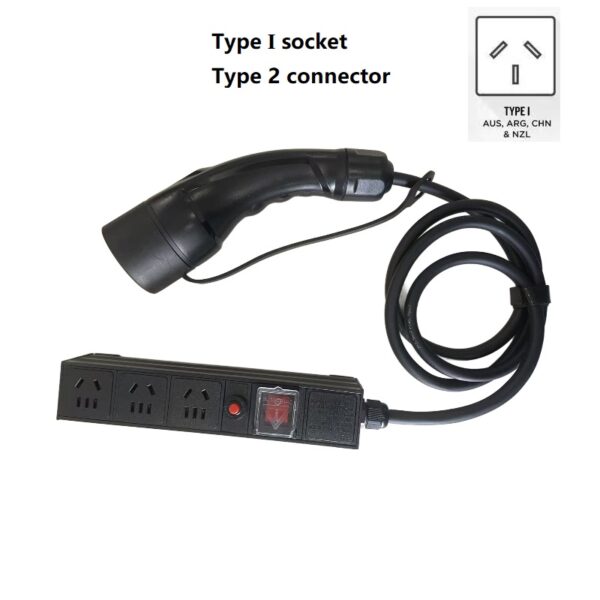 V2L Charger Type I socket Type 2 connector