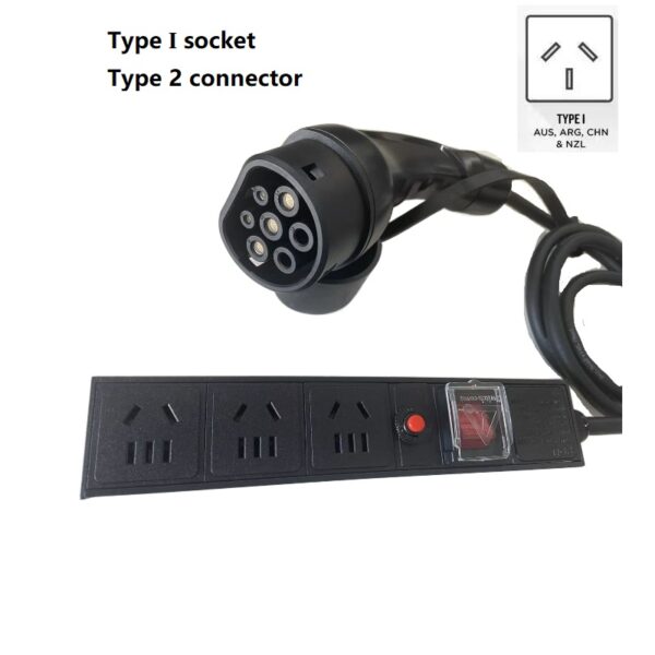 V2L Charger Type I socket Type 2 connector